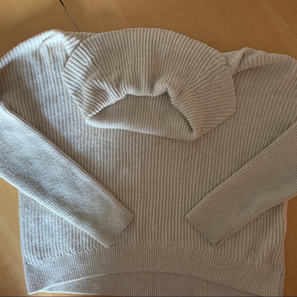 Lucky Brand Oversized Turtleneck Sweater L/XL Cozy Relaxed Boho Knit Pullover - Picture 4 of 5